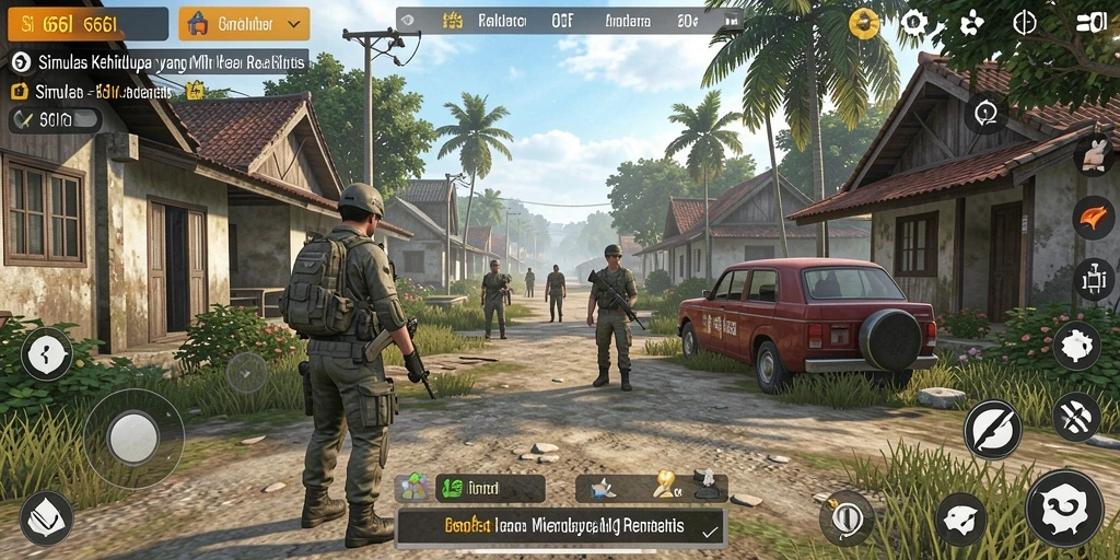 Tampilan menarik gameplay 666I dalam dunia simulasi yang realistis.