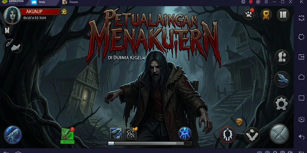 Gameplay menyeramkan di dunia gelap dan misterius.