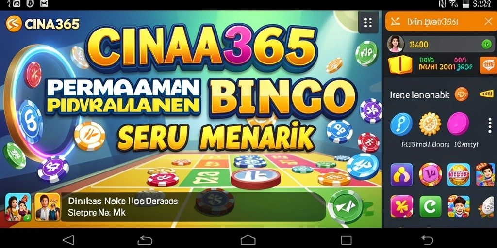 Tampilan menarik dari permainan Bingo CINA365 yang seru.