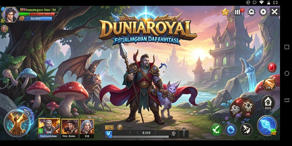 Tangkapan layar DUNIAROYAL menampilkan pertempuran mendebarkan dalam dunia RPG.