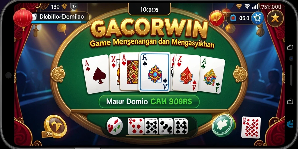 Screenshot GACORWIN menunjukkan aksi seru permainan Domino.