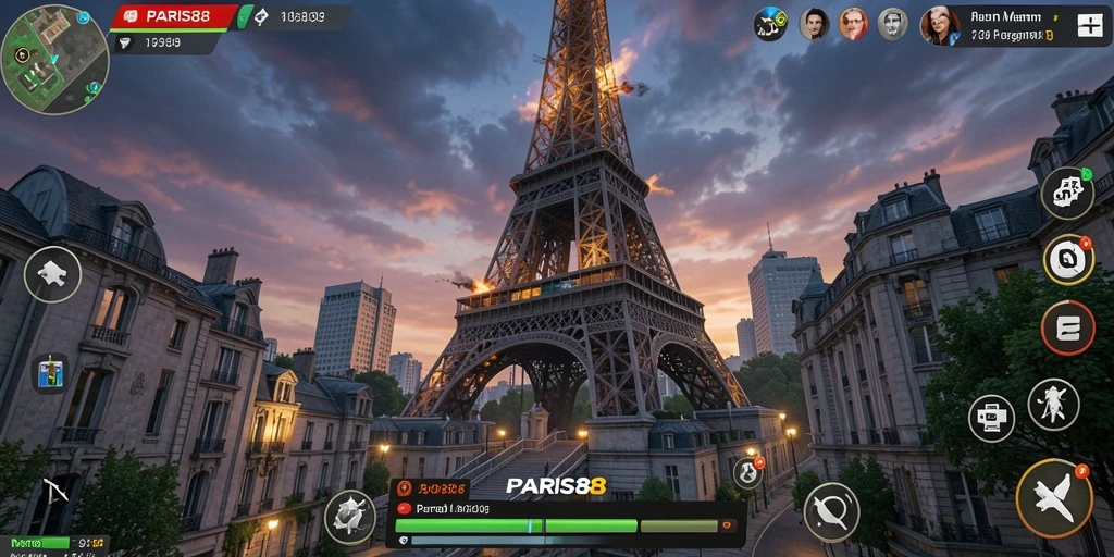 Gameplay menegangkan di PARIS88 dengan strategi Tower Defense.