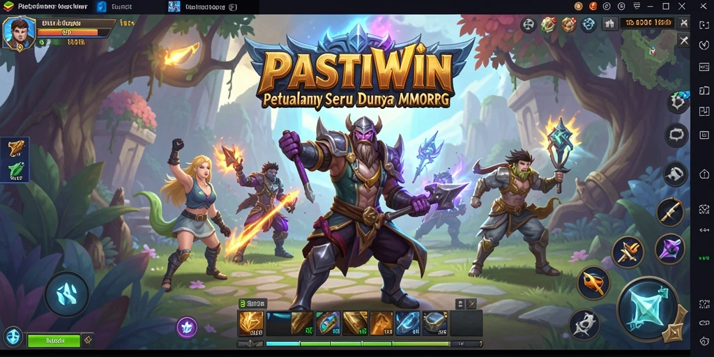 Tampilan gameplay seru PASTIWIN dengan aksi seru dan karakter unik.