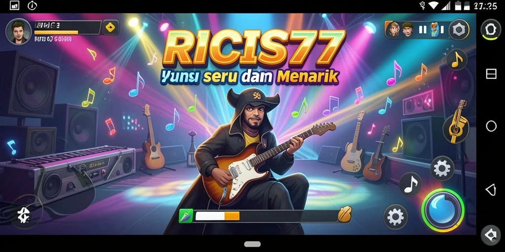 Tampilan gameplay menarik dari RICIS77 yang penuh warna.