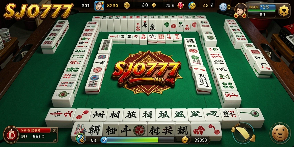 Tampilan gameplay SJO777 dengan suasana permainan Mahjong yang menarik.